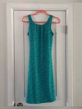 NWT prAna Skypath Dress “Teal Riptide” Built in Bra Twist Back